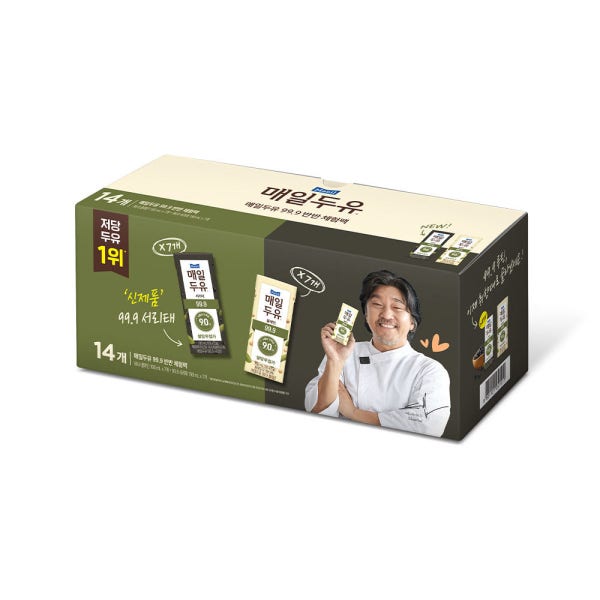 매일두유 99.9 190ml 7+7 서리태, 플레인 체험팩 (총 14팩) [+매일루틴 챌린지 스티커팩 1장] [도착보장]