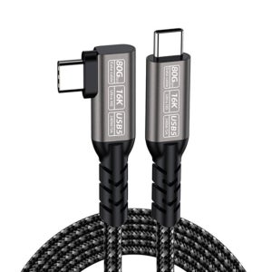 C타입 ㄱ자 2M 꺽임 240W 80Gbps 고속 충전 데이터 선 16K 미러링 케이블