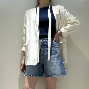 노카라 리넨 마 면 얇은자켓 데일리재킷 여성 아우터 사이즈넉넉