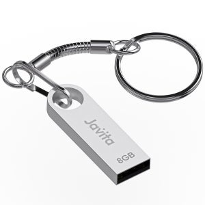 자비타 USB 메모리 카드 8GB 8기가 메탈 실버 키링 고리 이동 고급