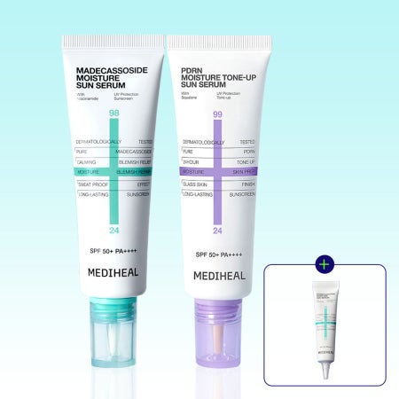 [1+1] 메디힐 수분 선세럼 마데카소사이드+피디알엔 톤업 (SPF 50+) 50ml