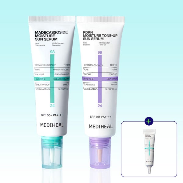 [1+1] 메디힐 수분 선세럼 마데카소사이드+피디알엔 톤업 (SPF 50+) 50ml