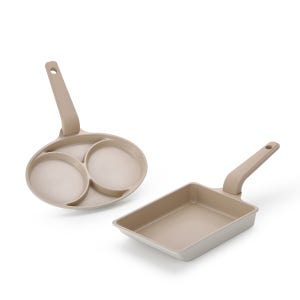 더블더블유 IH 인덕션 세라믹 에그팬 2구 21cm/에그롤19cm 계란말이팬