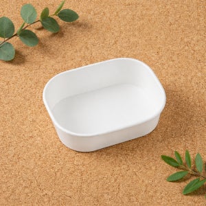 직사각 종이용기 R150 화이트 206W 샐러드 포장도시락 용기, 25개