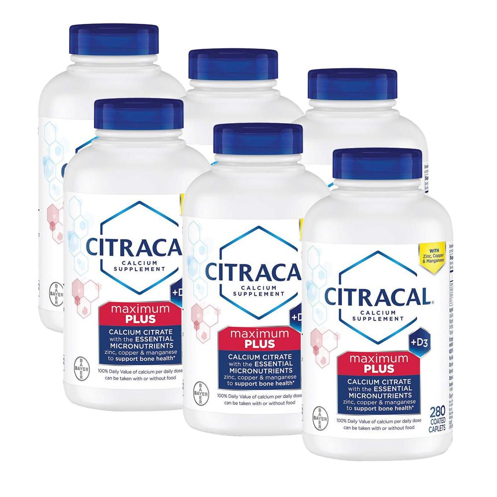 시트라칼 칼슘 미네랄+ <b>비타민D</b>3 280정 6개 <b>Citracal</b> Maximum Plus Calcium Mineral+D3