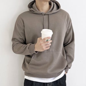 리리스잇 남성 오버핏 베이직 간절기 후드 티셔츠