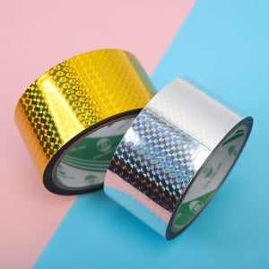 금색 홀로그램 은색 테이프 5cm 50미터 포장 홀로그램 입체 테이프 반짝이 예쁜 다꾸스티커