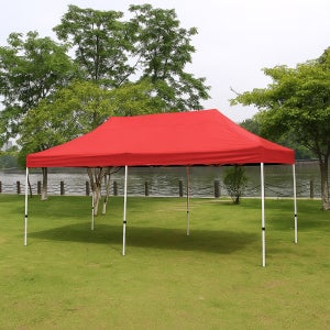 행사용 접이식 캐노피 천막(300x600cm) (레드)