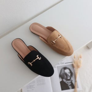 빅사이즈포함 봄 가을 블로퍼 금장 스웨이드 뮬 여성 구두 로퍼화 다우리협력업체02 블로퍼