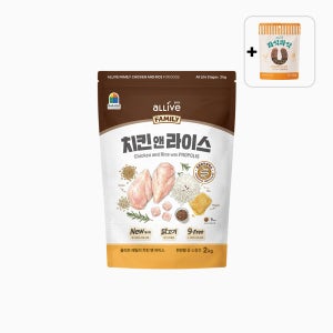 도그랑 업그레이드 올리브 패밀리 치킨앤라이스, 2kg, 1개