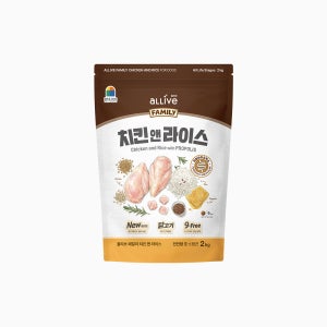 도그랑 업그레이드 올리브 패밀리 치킨앤라이스, 2kg, 1개