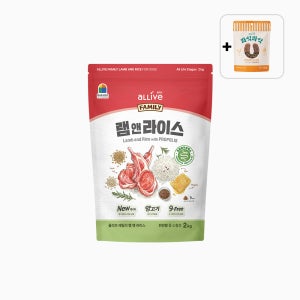 도그랑 업그레이드 올리브 패밀리 램앤라이스, 2kg, 1개