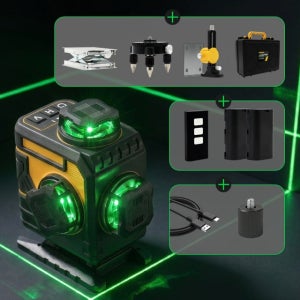 솔리드 4D 그린 레이저레벨기 풀세트 수평계 수평기 S-LD04