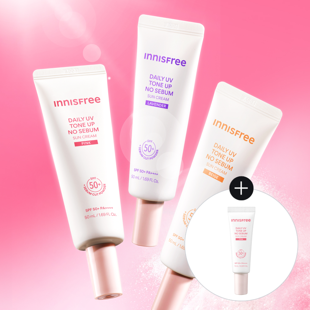 [파데프리_김아영PICK] 이니스프리 데일리 UV 톤업 노세범 선크림 SPF 50+ PA++++ 50mL