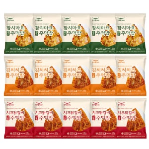 한우물 구운 주먹밥 참치마요+김치치즈+치즈닭갈비 (5개씩)