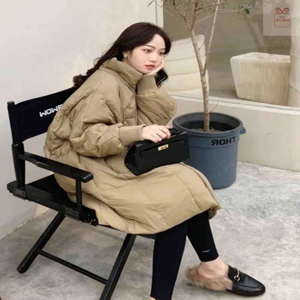 온지니아 여성패딩점퍼 여성 롱패딩 베이지 M