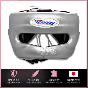 [당일출고] 위닝 FG-5000 풀페이스 헤드기어 실버 커스텀 복싱 스파링 보호장비