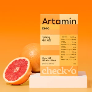 체크오 아르타민 제로 자몽 6+2박스 아르기닌 여자 여성 마시는 고함량 비타민 활력 분말