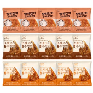 한우물 구운주먹밥 참치김치+소불고기+김치치즈 (5개씩)