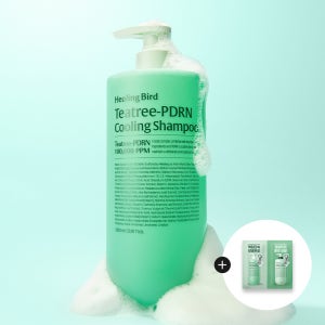 [NEW/두피쿨링] 힐링버드 티트리 PDRN 쿨링 샴푸 1L [증정] 티트리 2종샤셰 1EA