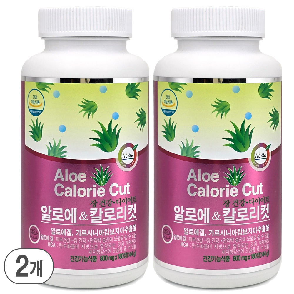 <b>하이알로에 알로에</b> 칼로리컷 2개월분 <b>알로에</b>베라겔100배농축 쾌변 다이어트 144g, 2개