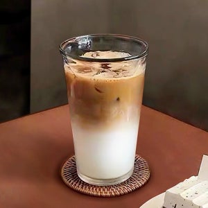 내열 유리컵 아이스 커피잔 아메리카노잔 홈카페 롱 강화 글라스 유리컵인쇄 500ml, 20개