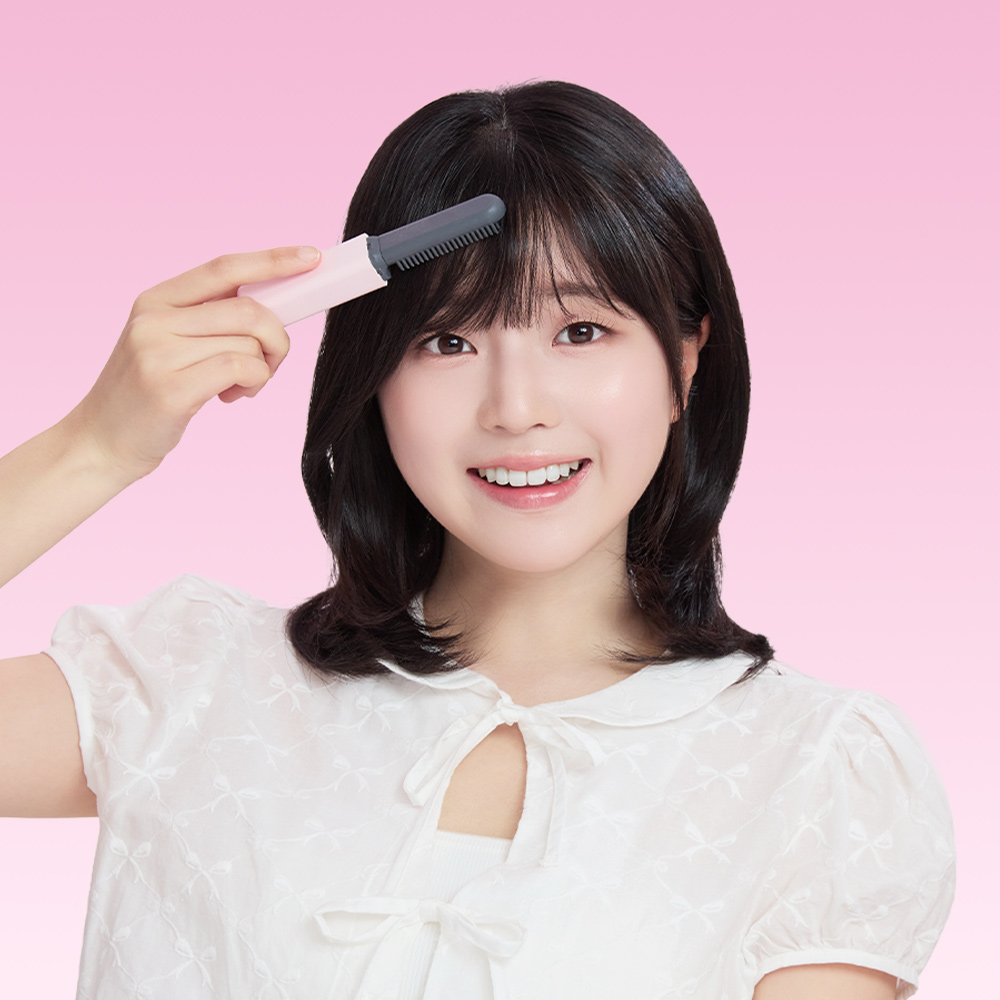 오르빗 미니매직 미니고데기 초소형 무선 브러쉬형 잔머리 뿌리볼륨 14cm 화이트