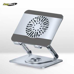 애니포트 NT1 Airfold Pro 360도 회전형 접이식 탈부착 쿨링팬 노트북거치대 실리콘패드 17인치이하사용