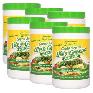 퓨리탄스프라이드 그린 소스 라이프 그린스 슈퍼푸드 포뮬라 273g 6개 Puritans Pride Green Source Life’s Greens