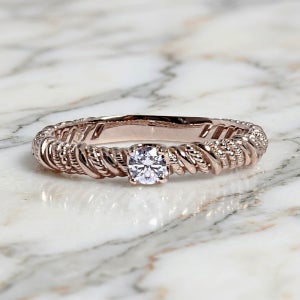 디엔 1부 다이아 반지 텍스처 트위스트 포인트 데일리 레이어드 고급 선물 여성 링