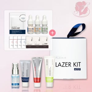 플렉스킨 4종 레이저 미니키트 미스트+에센스+크림+선크림 각20ml +샘플