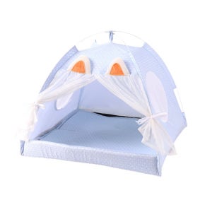 고양이 숨숨집 텐트형 애견하우스 쿠션 포함 사계절 반려동물 보온 휴식 방한 소형견 강아지집