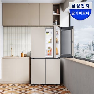 삼성 비스포크 AI 냉장고 대용량 900리터 1등급 4도어 양문형 푸드쇼케이스 에센셜 베이지