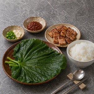 [나물스팟]국내산 생 데친 호박잎 나물 쌈채소 햇호박잎 머윗잎 머위잎 깻잎 당귀잎