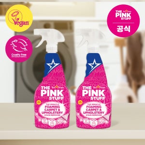 더 핑크스터프 미라클 포밍 카펫 앤 패브릭 얼룩제거제 섬유 소파 세정 옷 500ml, 2개