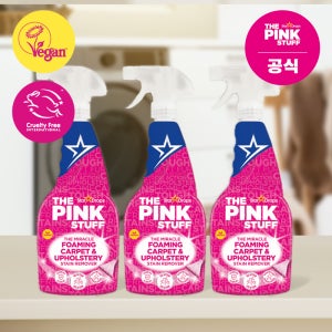 더 핑크스터프 미라클 포밍 카펫 앤 패브릭 얼룩제거제 섬유 소파 세정 옷 500ml, 3개