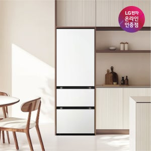 LG 디오스 오브제컬렉션 김치톡톡 핏앤맥스 324L 3도어 김치냉장고 네이처 에센스 화이트(Z334MQQ122S)