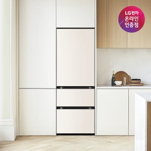 LG 디오스 오브제컬렉션 김치톡톡 핏앤맥스 324L 3도어 김치냉장고 미스트 베이지(Z334GBB122S)