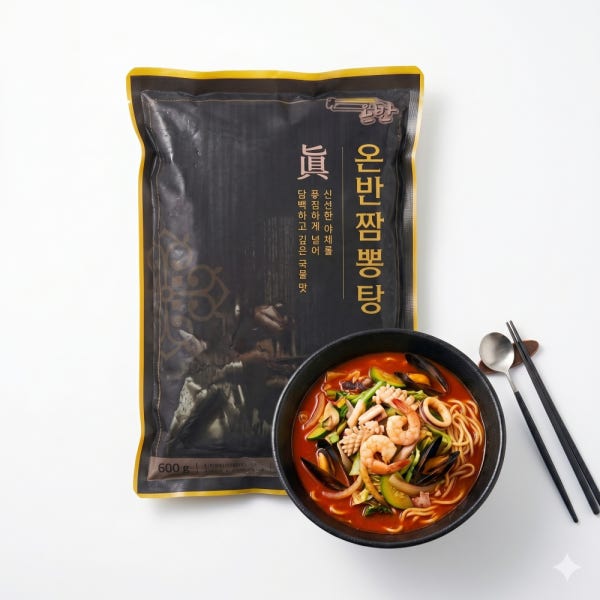 다모아식품 모아네 온반 짬뽕탕 600g 간편조리냉동식품 밀키트