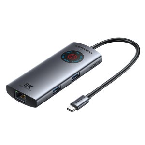 벤션 6in1 8K USB-C타입 도킹스테이션 터치식 HDMI 온오프 멀티허브 TQZ