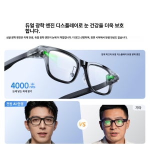 안경 S1 스마트 번역 내비게이션 촬영 보조 카메라 표준 윌링턴 스퀘어 프레임 48시간