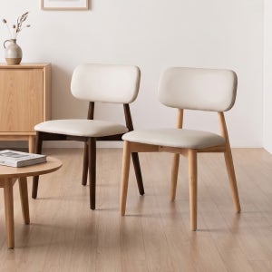 라운디체어 원목 고급식탁의자 고급PU 홈카페 디자인체어