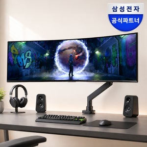 삼성 오디세이 G9 OLED S49DG930 124.3cm(49인치) 32:9 게이밍 모니터 0.03ms 240Hz 대형+고중량 싱글암 패키지