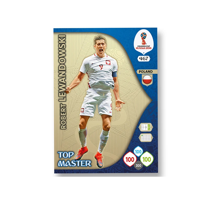 월드컵 챔스 라리가 트로피 축구 선수 다꾸 노트북 카드 장식 스티커 굿즈 FIFA 러시아 아드레날린 XL 밀봉형 음바페 메시 인 레어 수집 24팩 팬들을 위한 선물
