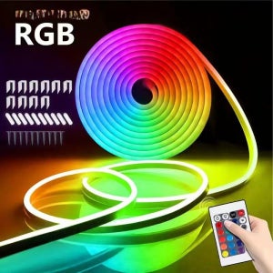 네온 스트립 LED 램프 제어 블루투스 네온라이트 RGB 컬러풀세트1m/세트+액세서리