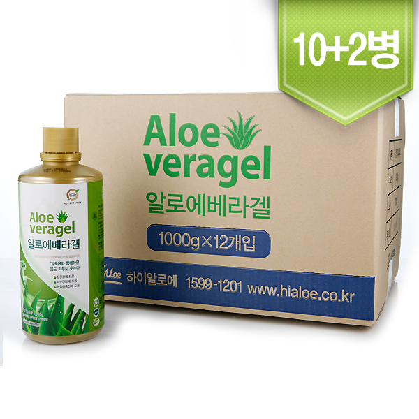 <b>하이알로에 알로에겔</b> 오리지널맛 면역력증진 장건강 멕시코산 마시는 <b>알로에</b> 1kg, 12개