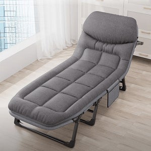 무설치 접이식 침대 6단계 조절 휴대용 캠핑침대 싱글