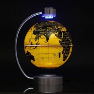 회전 무중력 지구본 마그네틱 인테리어 조명 골드