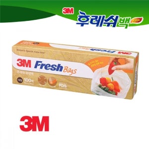 바라던리빙 3M 후레쉬백 비닐팩 대형 일회용비닐봉투 식품봉투