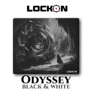 락온 오디세이 Black & White 게이밍 유리 마우스패드 LOCKON 리미티드 컨트롤
